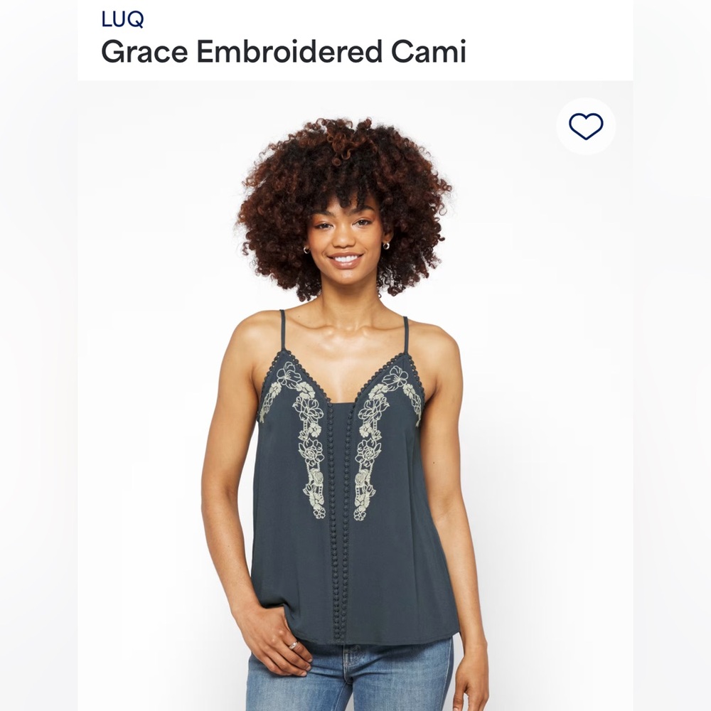 Luq Grace Embroidered Cami